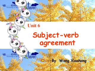 Subject-verb agreement