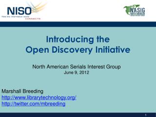 Introducing the Open Discovery Initiative