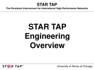 STAR TAP The Persistent Interconnect for International High-Performance Networks