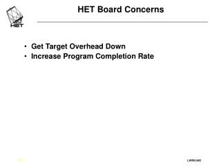 HET Board Concerns