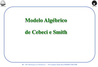Modelo Algébrico de Cebeci e Smith