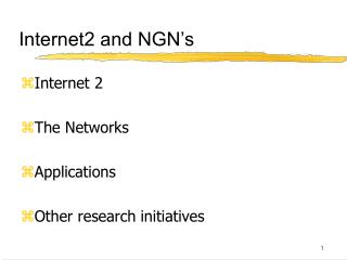 Internet2 and NGN’s