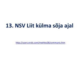 13. NSV Liit külma sõja ajal