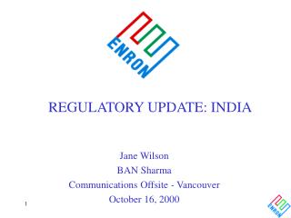 REGULATORY UPDATE: INDIA