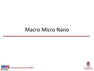 Macro Micro Nano