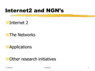 Internet2 and NGN’s