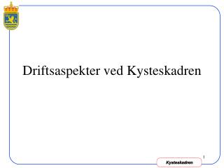 Driftsaspekter ved Kysteskadren