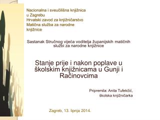 Sastanak Stručnog vijeća voditelja županijskih matičnih službi za narodne knjižnice