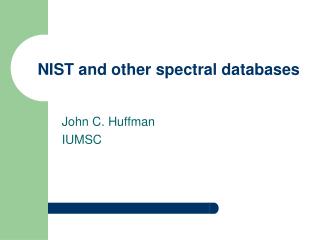 NIST and other spectral databases