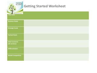 Getting Started Worksheet