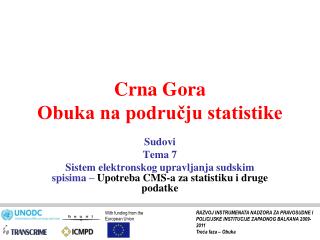 Crna Gora Obuka na području statistike