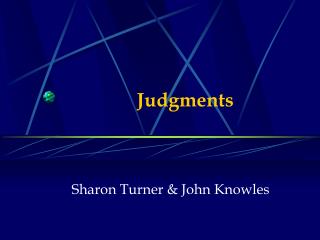 Judgments