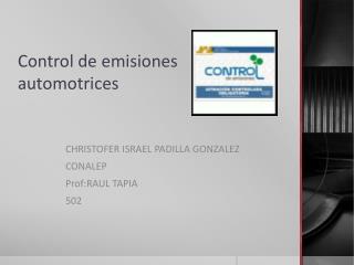 Control de emisiones automotrices