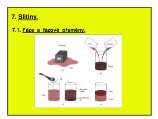 7. Slitiny. 7.1. Fáze a fázové přeměny.