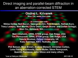 Direct imaging and parallel-beam diffraction in an aberration-corrected STEM