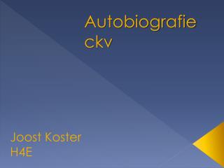 Autobiografie ckv