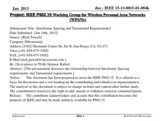 Project: IEEE P802.15 Working Group for Wireless Personal Area Networks (WPANs)