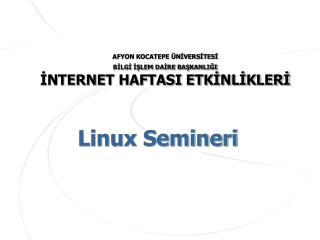 Linux Semineri