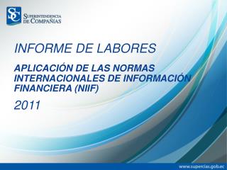APLICACIÓN DE LAS NORMAS INTERNACIONALES DE INFORMACIÓN FINANCIERA (NIIF)