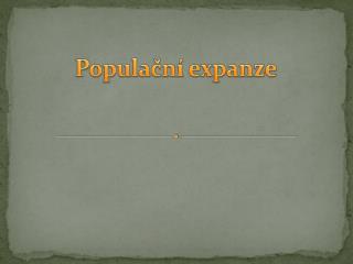Populační expanze