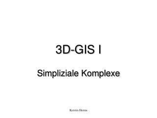 3D-GIS I