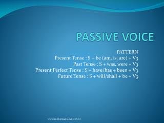 PASSIVE VOICE