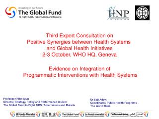 Third Expert Consultation on Positive Synergies between Health Systems