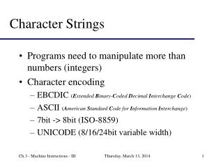 Character Strings