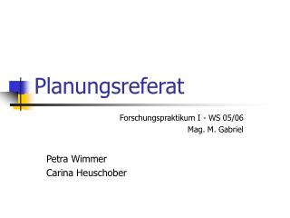 Planungsreferat