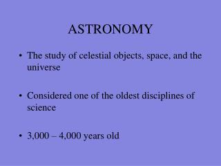 ASTRONOMY