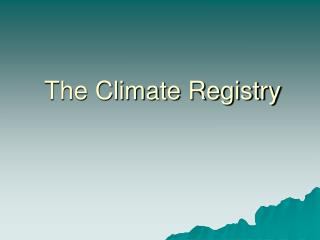 The Climate Registry