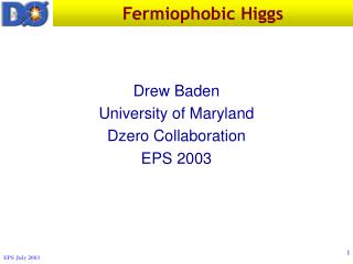 Fermiophobic Higgs