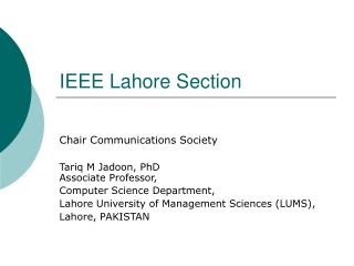 IEEE Lahore Section