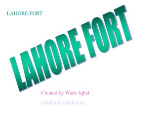 LAHORE FORT