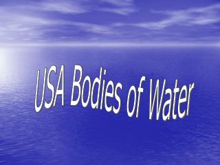 USA Bodies of Water