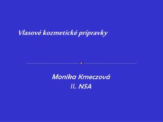 Monika Kmeczová II . NSA