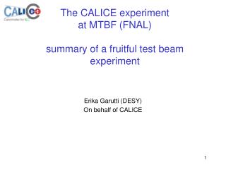 The CALICE experiment at MTBF (FNAL) summary of a fruitful test beam experiment