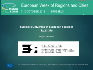 Symbolic Universes of European Societies Re.Cri.Re Sergio Salvatore