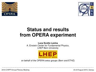 Status and results from OPERA experiment