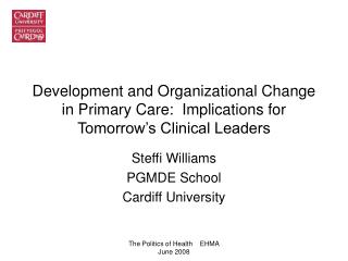 Steffi Williams PGMDE School Cardiff University