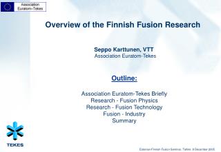 Overview of the Finnish Fusion Research