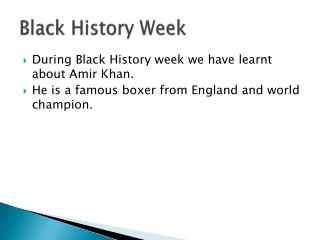 Black History Week