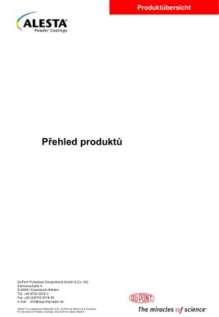 Přehled produktů