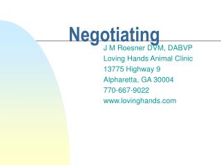 Negotiating