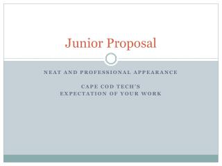 Junior Proposal