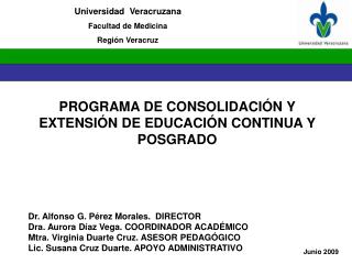 PROGRAMA DE CONSOLIDACIÓN Y EXTENSIÓN DE EDUCACIÓN CONTINUA Y POSGRADO