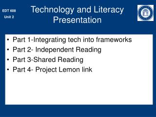 Technology and Literacy Presentation