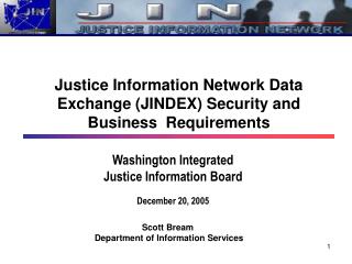 Washington Integrated Justice Information Board December 20, 2005