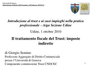 Università di Genova Dipartimento di Diritto dell’Economia e dell’Impresa (DI.D.E.I)