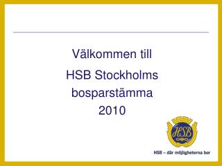 HSB Stockholms bosparstämma 2010